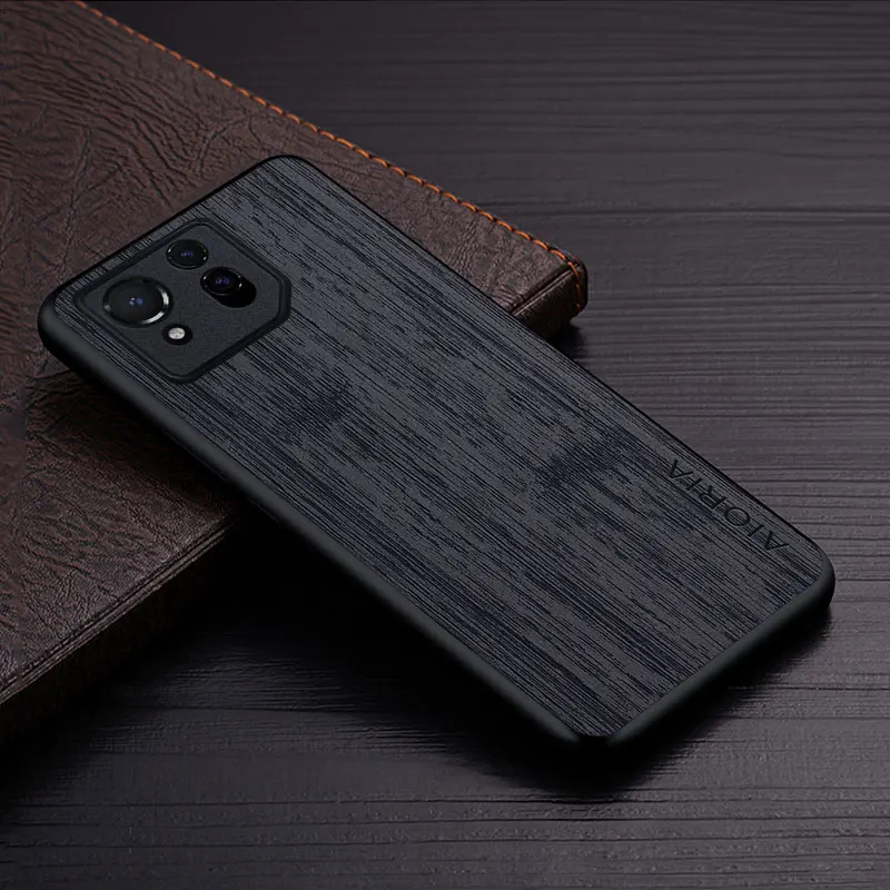 Luxury Bamboo Wood Pattern Leather Phone Cover - Premium Case