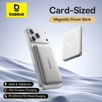 【CCC】Baseus 10000mAh Magnetic Power Bank PD 27W, 5000mAh Magnetic Power Bank PD 20W Card-Sized Powerbank For iPhone 17 Samsung 1