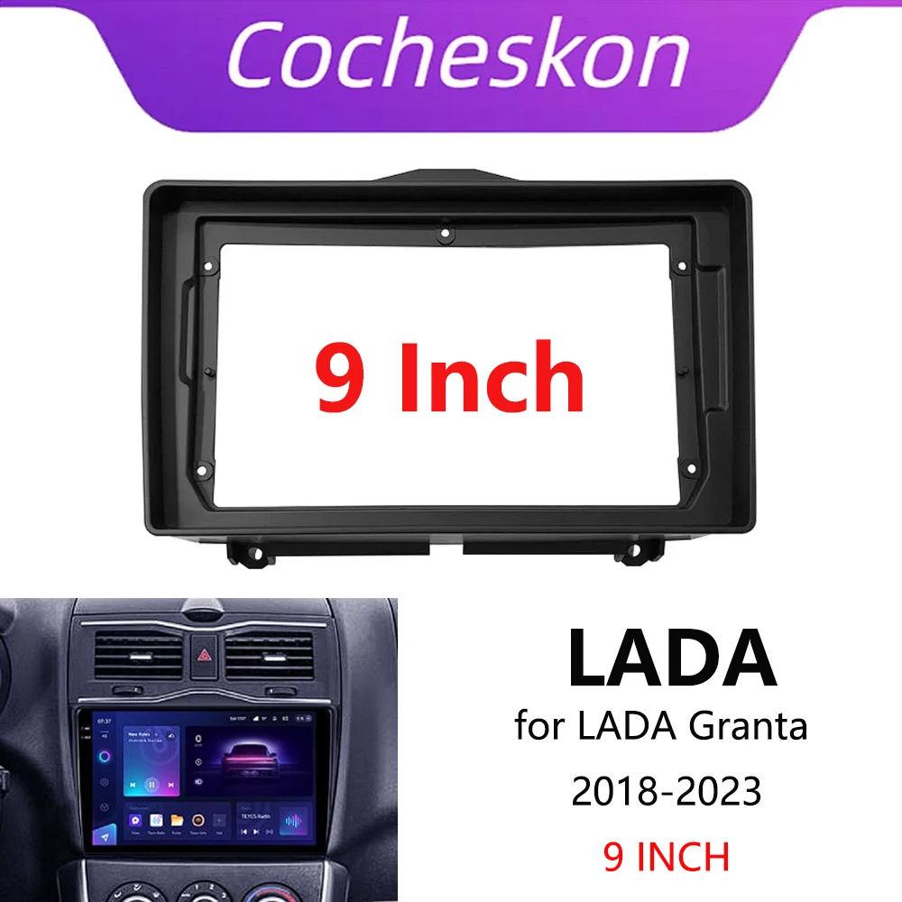

9 дюймов для Lada Granta 2Din 2018-2019 автомобильный радиоприемник DVD стерео рамка пластина адаптер монтажная панель для приборной панели MP5 панель