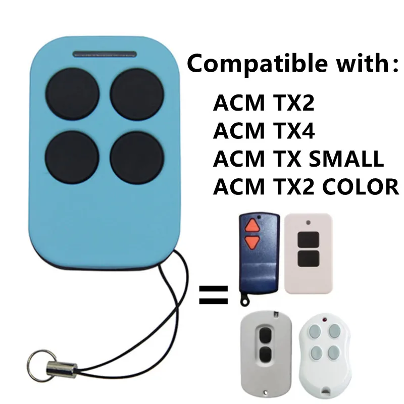 ACM Garage Door Opener for ACM TX2 TX4 TX SMALL TX2-COLOR Garage Remote Commander 433MHZ Rolling Code Keys