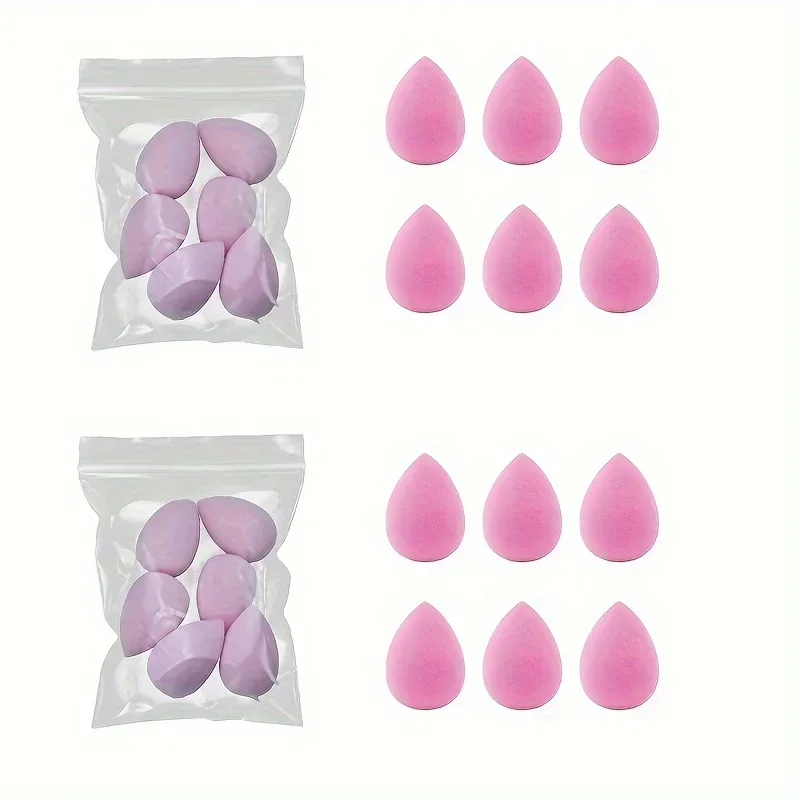6/12PCS Mini Makeup Sponges Set - Latex-Free Dual Use for Foundation/Concealer Travel Size Hypoallergenic
