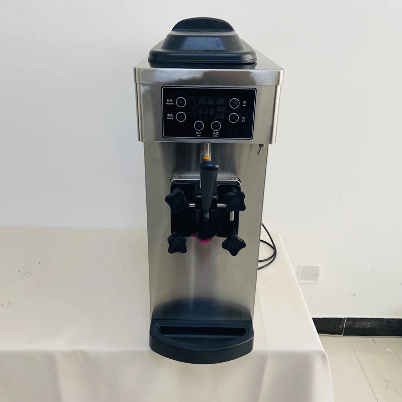 

Commercial Ice Cream Maker Desktop Stainless Steel Vending Machine Single Head