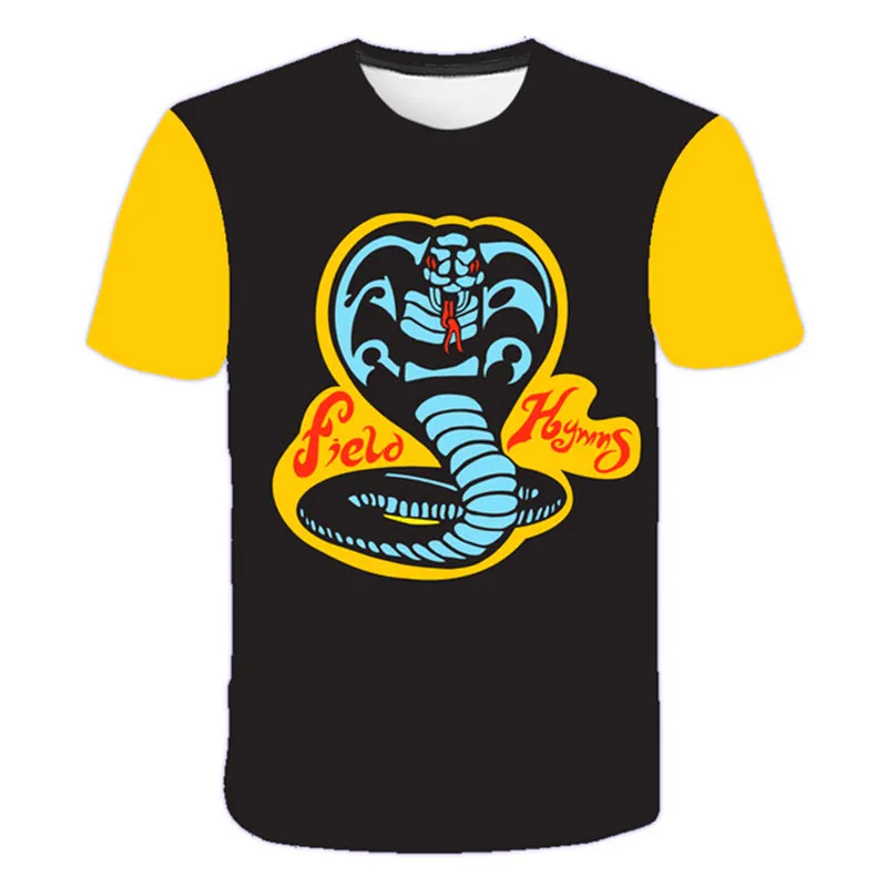 2022 summer new style 3D print Cobra Kai T shirt kid boys girls fashion loose short sleeve T shirt fit 4-14 years old kids harry potter t shirt