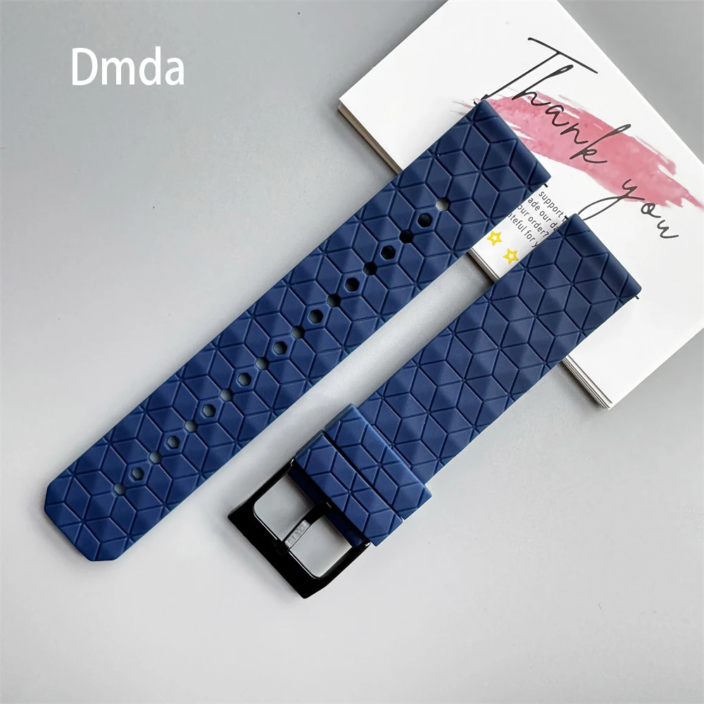 Durable Rubber Sports Strap - Silicone Soft Wrist Replacement Accessory (20mm/22mm)