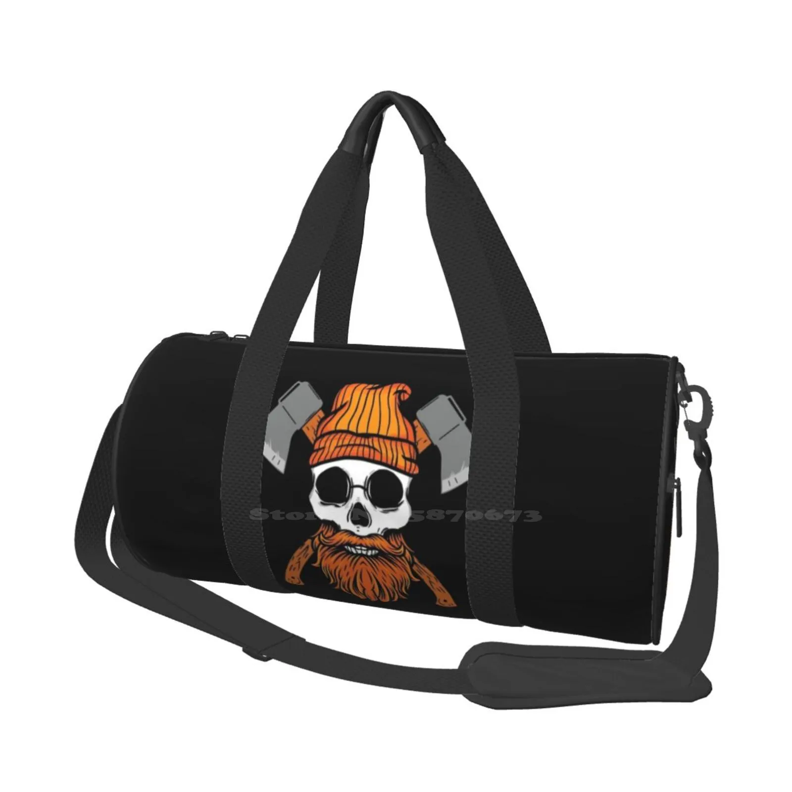

Bearded Hipster Throwing Axe Thrower Shoulder Bag Shopping Storage Bags Satchel Men Women Ax Throwing Axe Thrower Throwing Axes