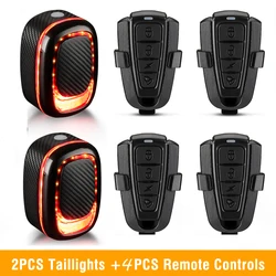 Smart Bicycle Taillight with Anti - Theft Alarm and Auto Brake Sensing (Set H)