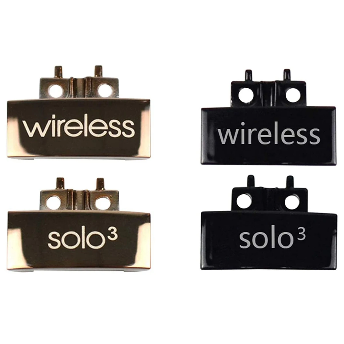 2 Pezzi Cerniera Di Ricambio Per Fascia Connettore Cerniera Clip Cover Per Beats Solo 3, Nero Brillante E Dorato