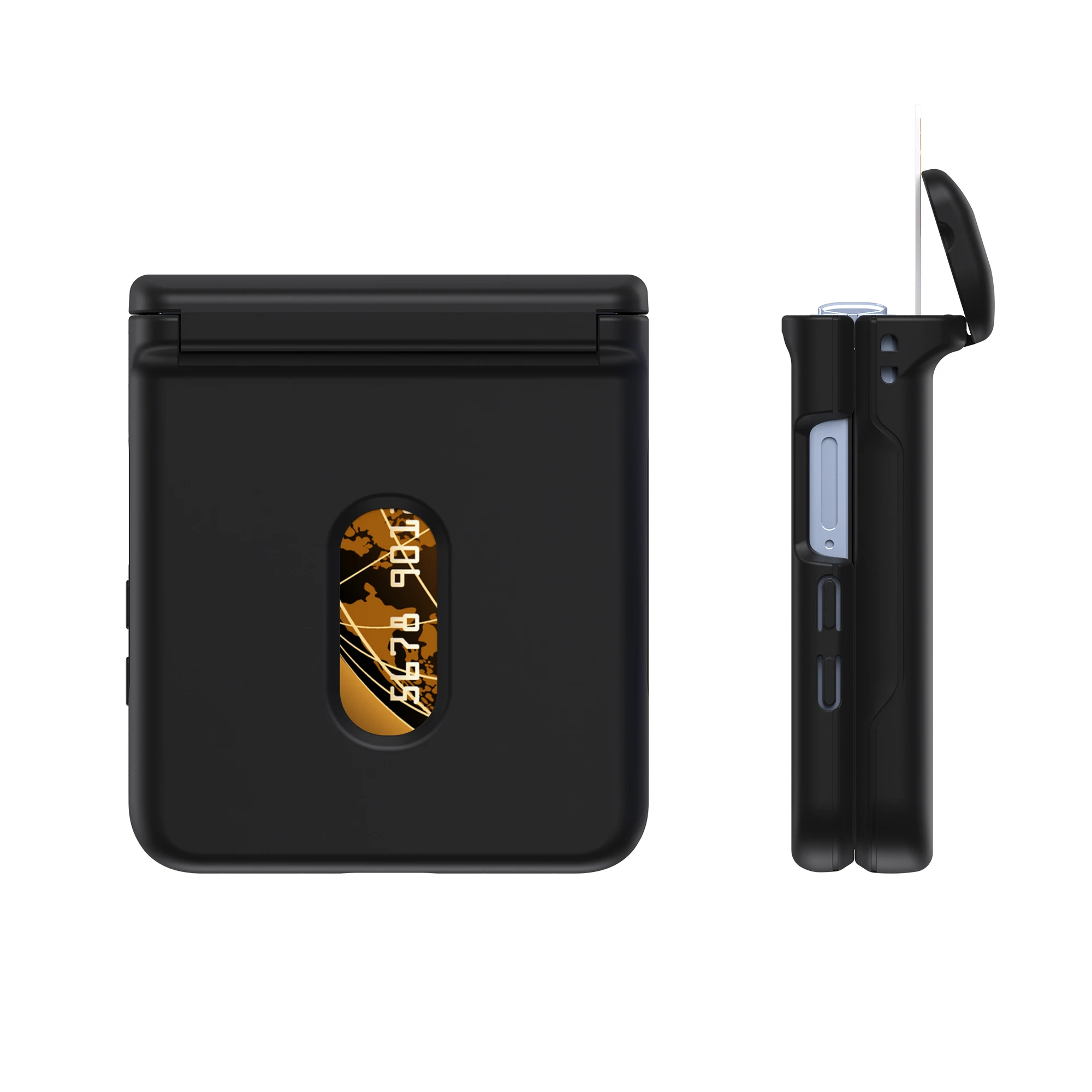 Enhanced Anti-Drop Shockproof Protective Phone Case with Card Holder and Hinge Full-Pack Design