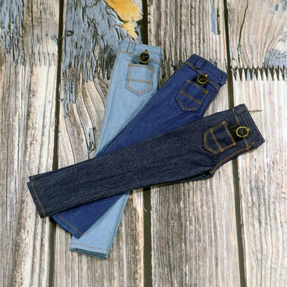 1/6 Maßstab Klassische Slim-Denim-Hose & Gürtel Modell für 12 Zoll männliche Actionfiguren, Kleidungszubehör für Puppen. – Detail 5