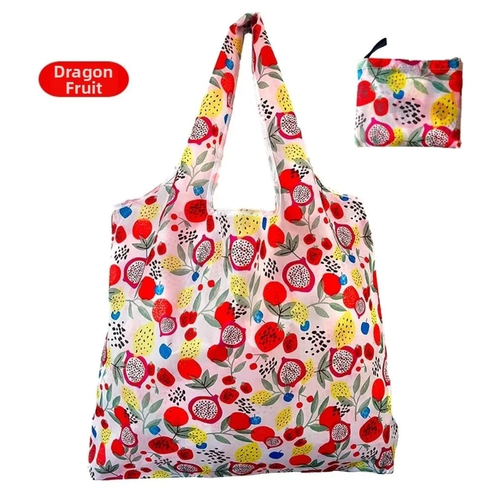 Extra-Large Portable Reusable Grocery Tote with Printed Design