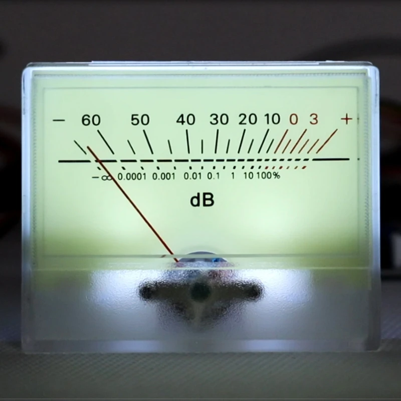 VU Audio Meter, Portable TR-57-S0346 ABS Vertical VU Meter Amplificatore di potenza DB Meter con retroilluminazione Tester di livello sonoro per auto di casa