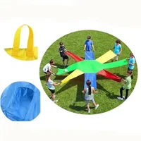 Octagonal Rainbow Parachute Outdoor Multi Person Collaboration Children’s Toys Physical Training Sports Games Tent Toy Umbrella
