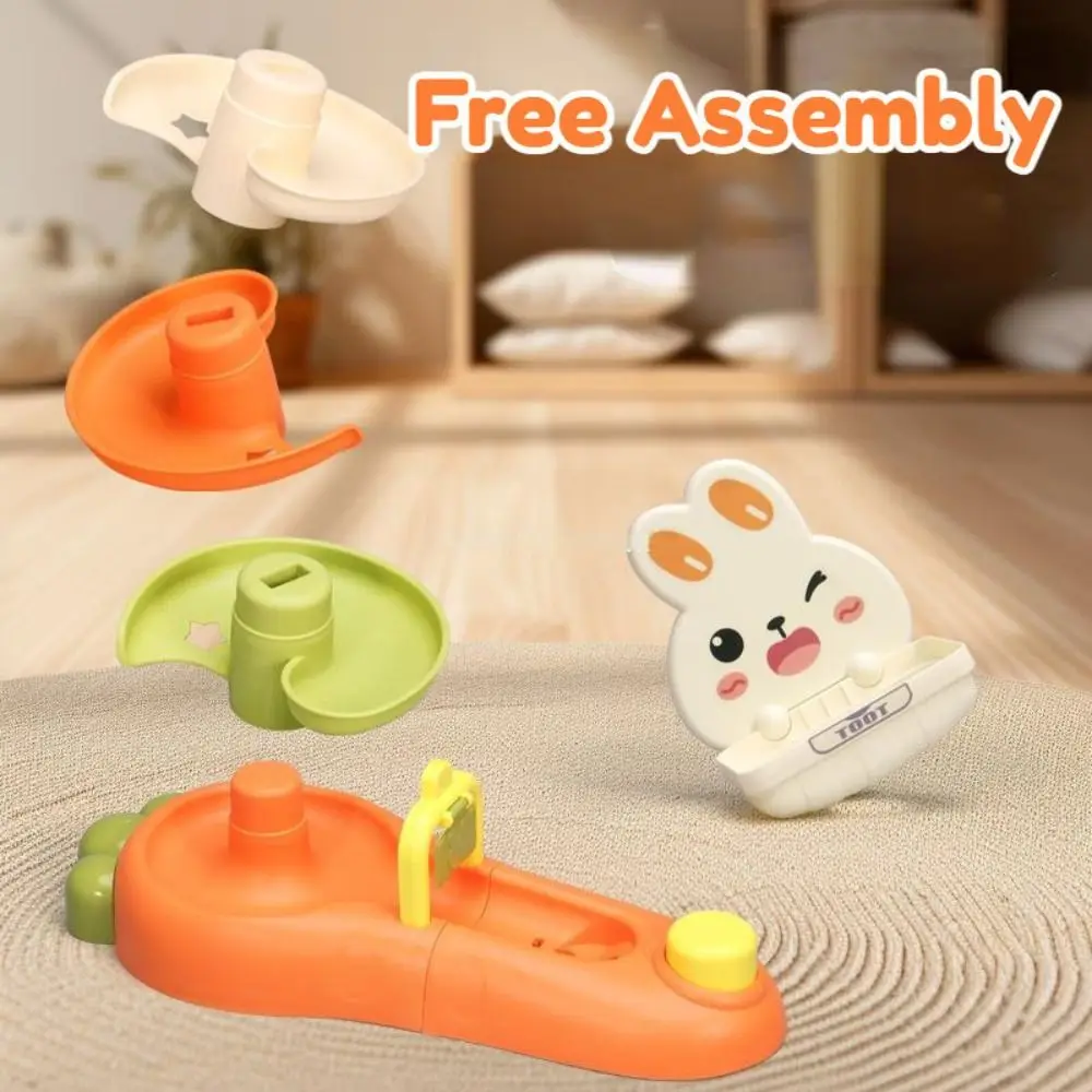 Rotating Design Ball Drop Roll Swirling Tower Press Mechanism Learning Cognize Rabbit Rail Car Ball Toys 5 Layer