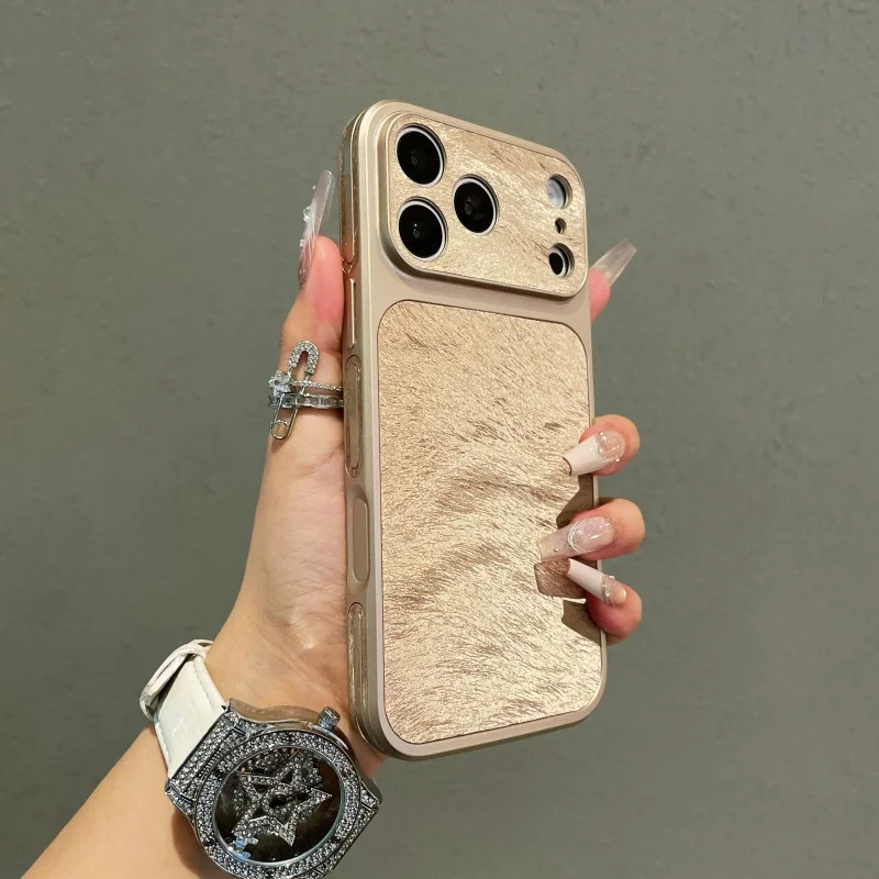 Elegant Frosted Velvet Texture Shockproof Phone Case with Full Bumper Protection