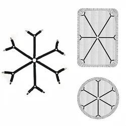 Adjustable Non-Slip Bed & Sofa Sheet Holder Clips (12 Clips Black)