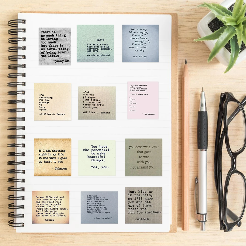 60PCS Berühmte Zitate Retro Philosophie Aufkleber Vintage Aufkleber Für DIY Kinder Notebook Gepäck Motorrad Laptop Kühlschrank – Detail 5