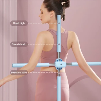 Yoga Sticks Stretching Tool Adjustable Exercise Stick For Hump Back Correction Training Cross Sticks Home Fitness Equipment For 4