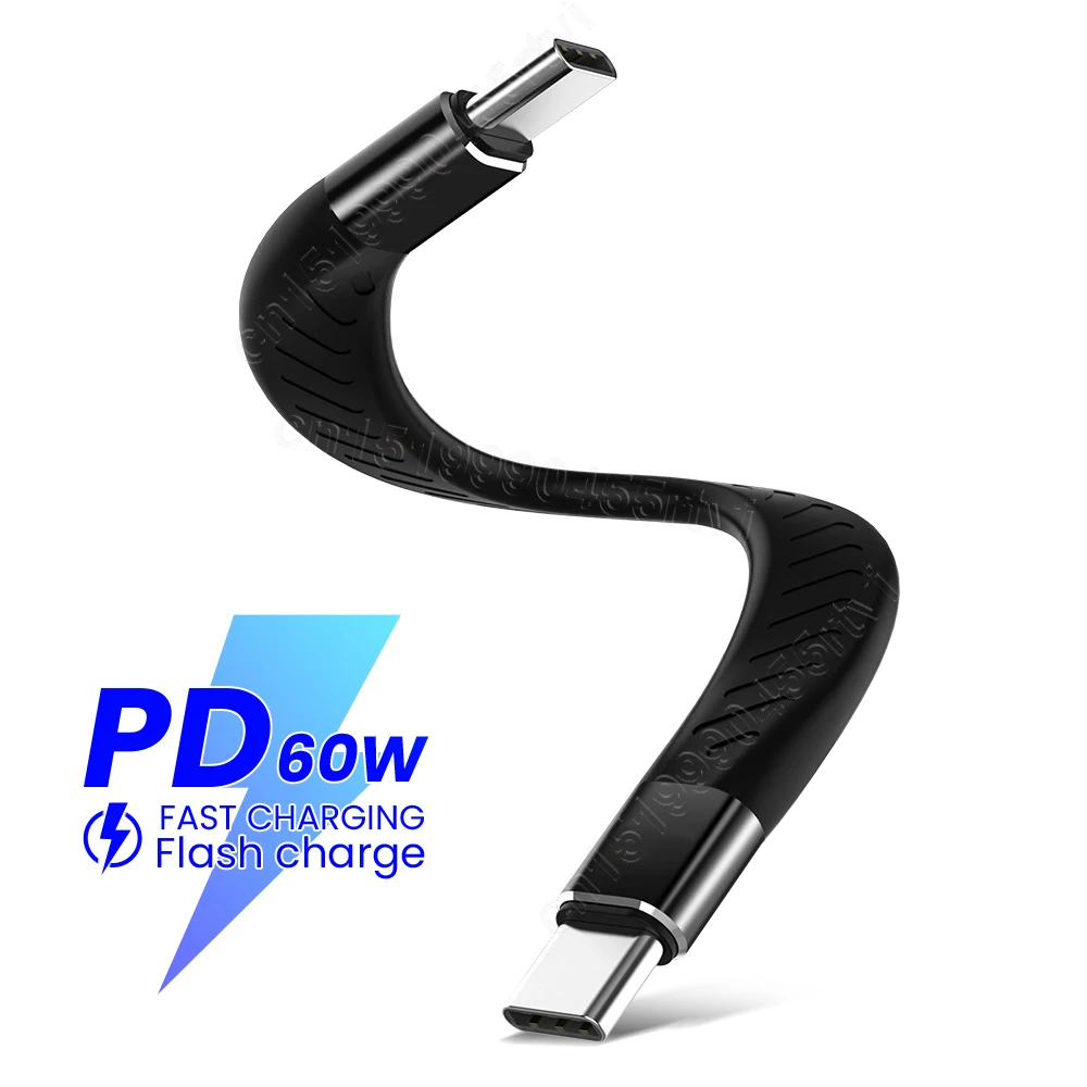 

PD 60W Type C USB Cable Interface 10Gbps Data Cable USB C 3.1 Fast Charging Wire Cord for MacBook Pro Xiaomi USB C to Type C