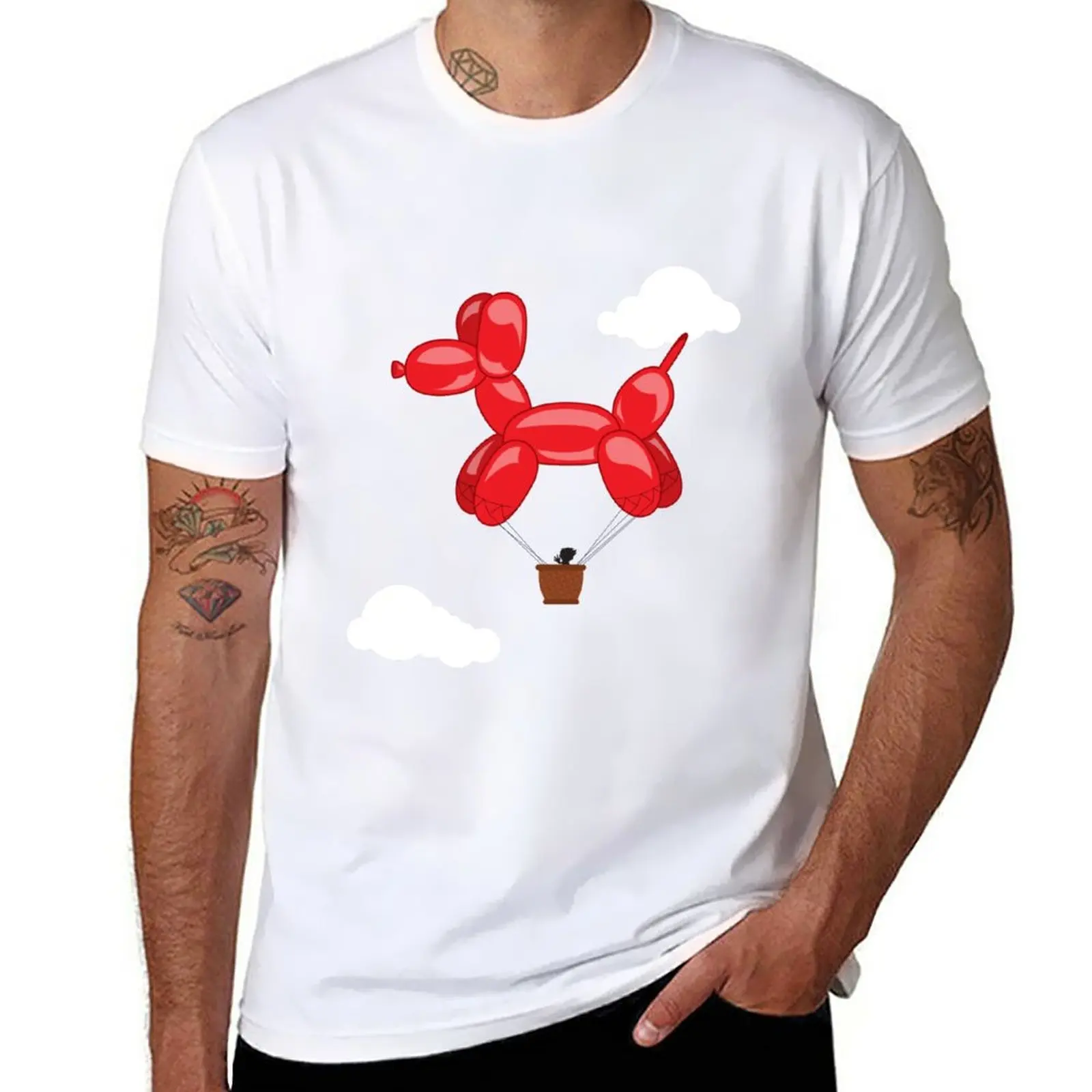 

New Hot Air Balloon Animal T-Shirt T-shirt for a boy plus size tops t shirt men