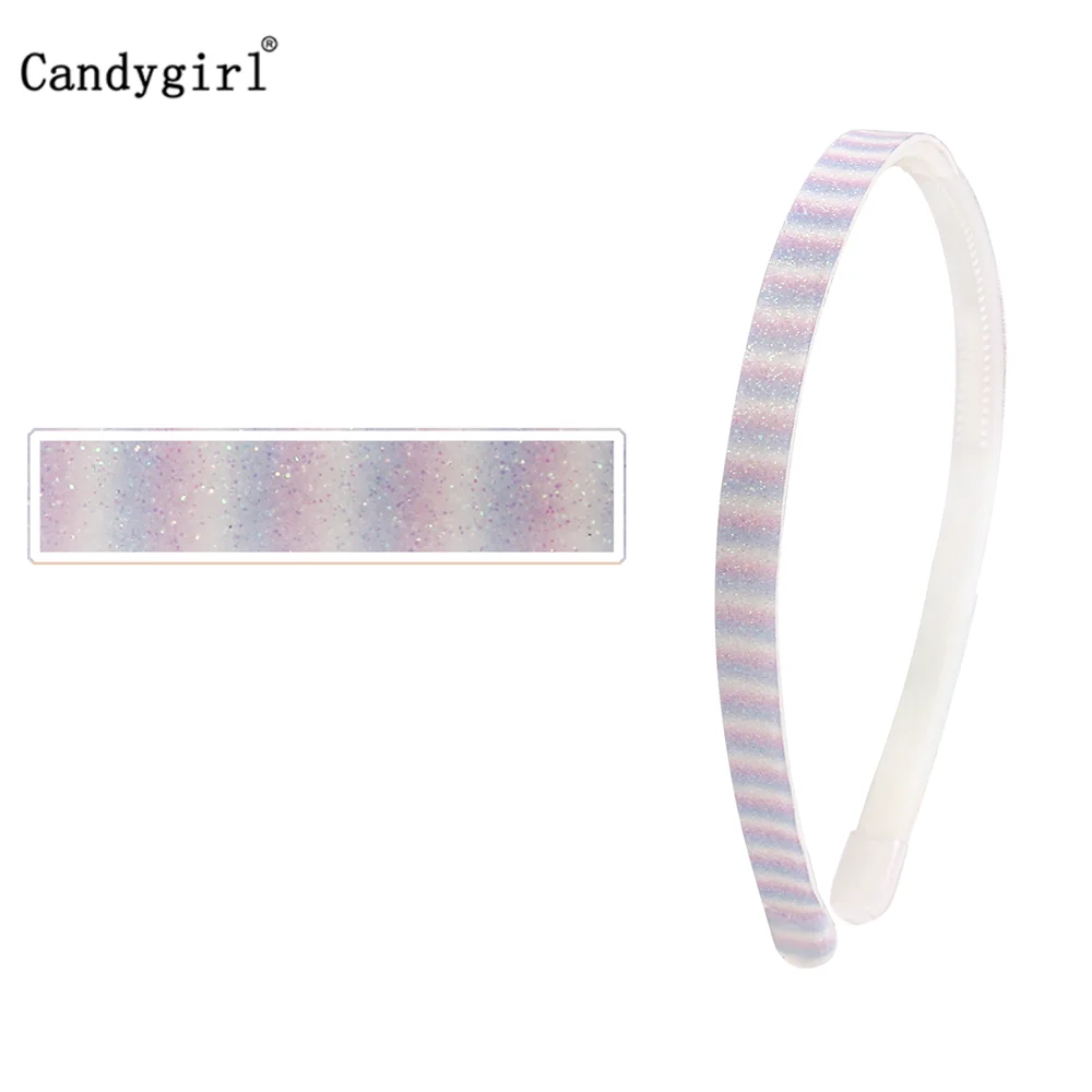 small hair clips Candygirl Glitter Headbands for Girls Cute Sparkly Hair Hoops Different Colors Sequin Cartoon Star Hair Bands Accessories white hair clips Hair Accessories