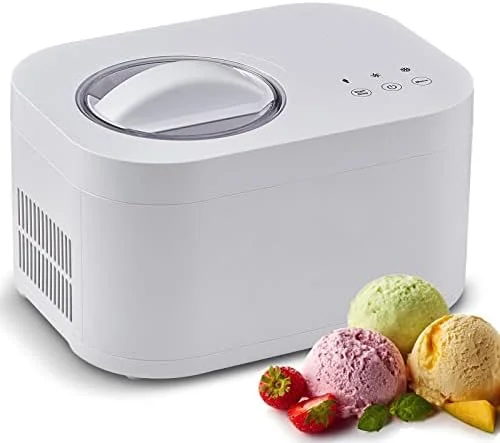 

Cream Maker, Automatic Ice Cream Maker with Compressor No Pre-freezing Gelato Maker 1.1 Quart 3 Modes Easy Homemade Ice Cream a