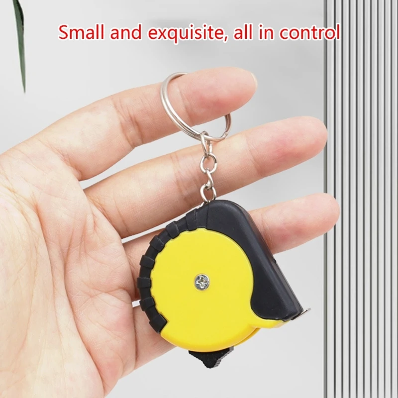 Small Tape Measure Keychain Pocket Mini Tape Measure with Twin Scale Metal Ruler tape measure