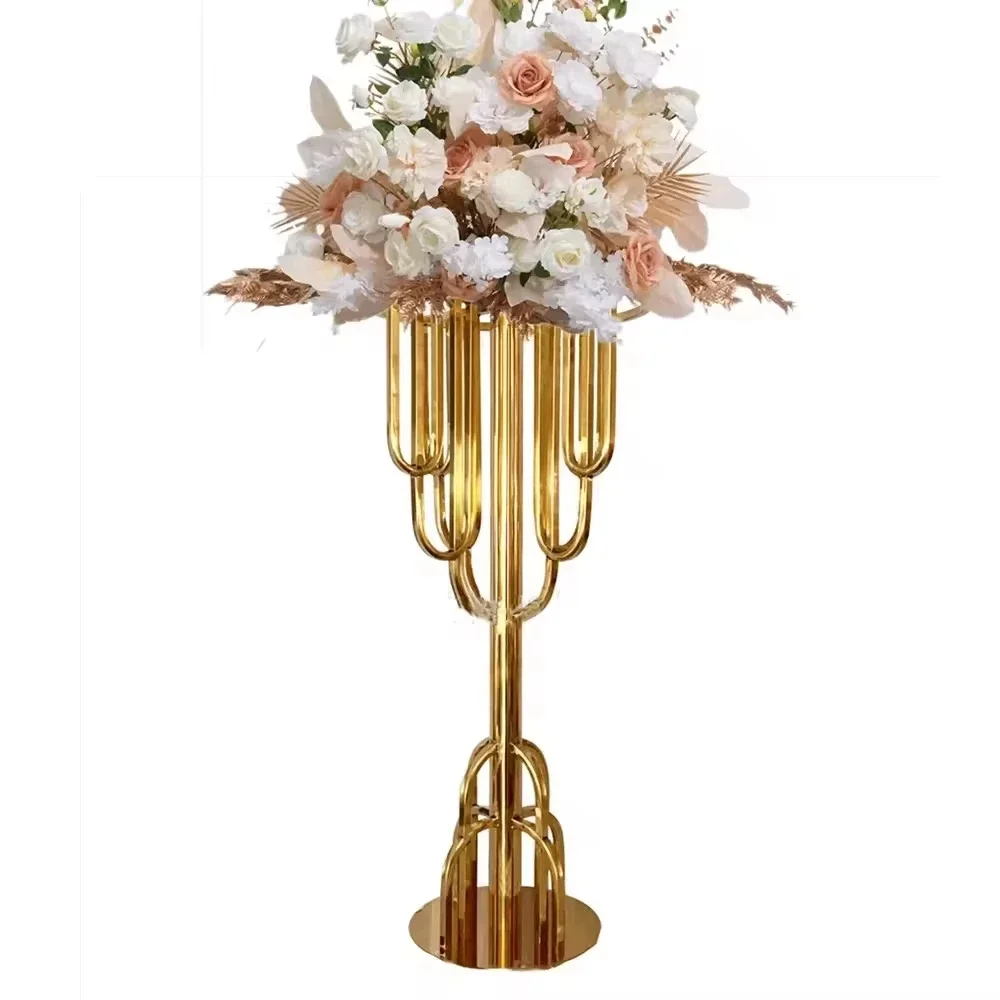 Wedding Decor Metal Flower Stands Vases Arch Tree Centerpieces Tabletop Accessories 2/5/6/10pcs