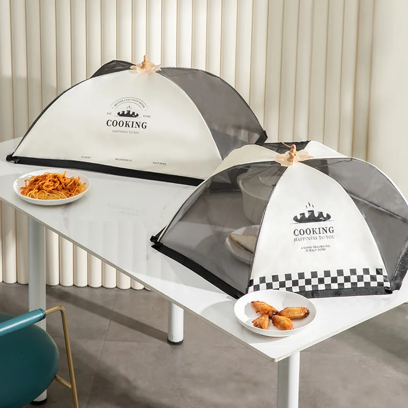 Portable Foldable Food Covers Umbrella Mesh Anti-Mosquito Meal Vegetable Fruit Cover Kitchen Gadgets