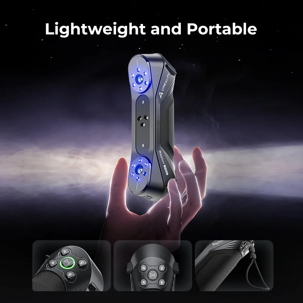 Creality 3D Scanner CR-Scan Raptor Pro High Scanning Speed 60 Fps 24 bit Full-Color Scanning NIR Structured Light laser scan