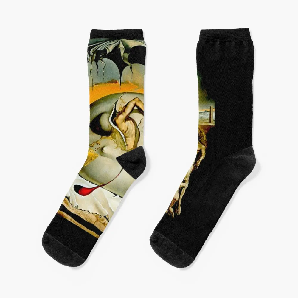 ENFANTE GEOPOLITIQUE OBSERVANTE : Painting Print Socks Men Fashion luc tuymans painting on ice