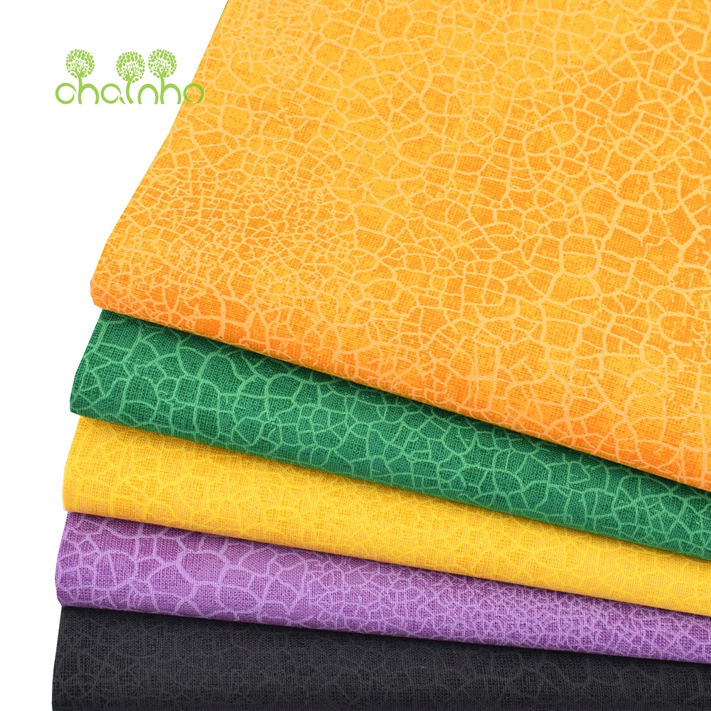 Chainho,Printed Plain Weave Cotton Fabric,Patchwork Cloth,Handmade DIY Quilting Sewing Material,Green Series,20x25cm,15CD69