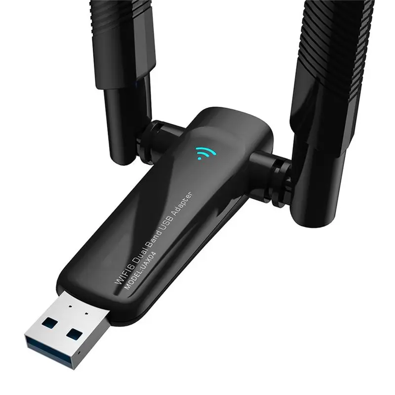 1800Mbps Wifi 6 USB 어댑터 5G/2.4Ghz Wi-Fi 무선 네트워크 카드 고출력 안테나
