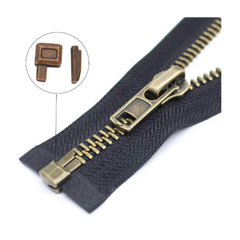 10 Sets 3# 5# 8# Metal Zipper Latch Slider Retainer Insertion Pin Zipper Bottom Zipper Stopper for Metal Zipper Repair