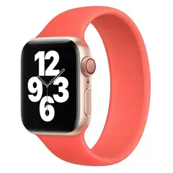 Premium Solo Loop Silicone Watch Band - 42 - 44 - 45 - 49mm - S (Pink Orange 10)