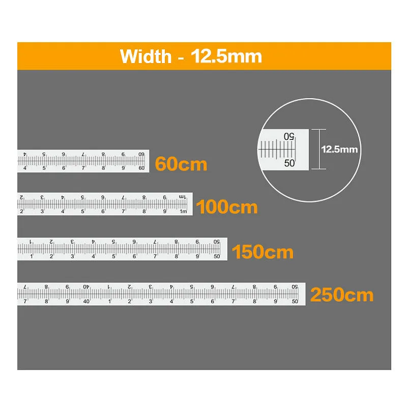 Bidirectional Miter Track Tape Measure Self Adhesive Steel Ruler Metric Measuring Tape For T-track Table Saw Woodworking