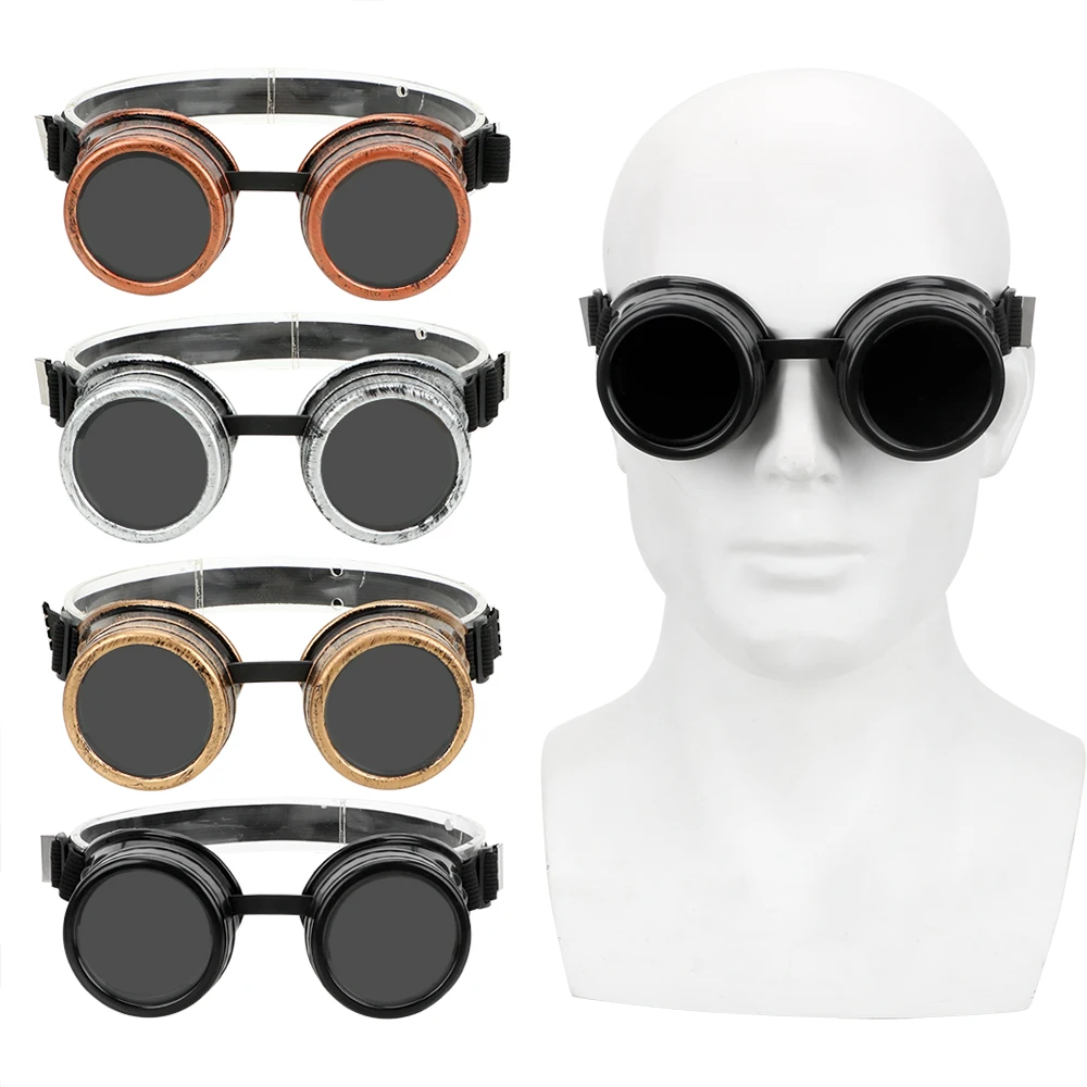

Retro Adjustable Windproof Welding Punk Gothic Sunglasses Steampunk Glasses Sun Glasses