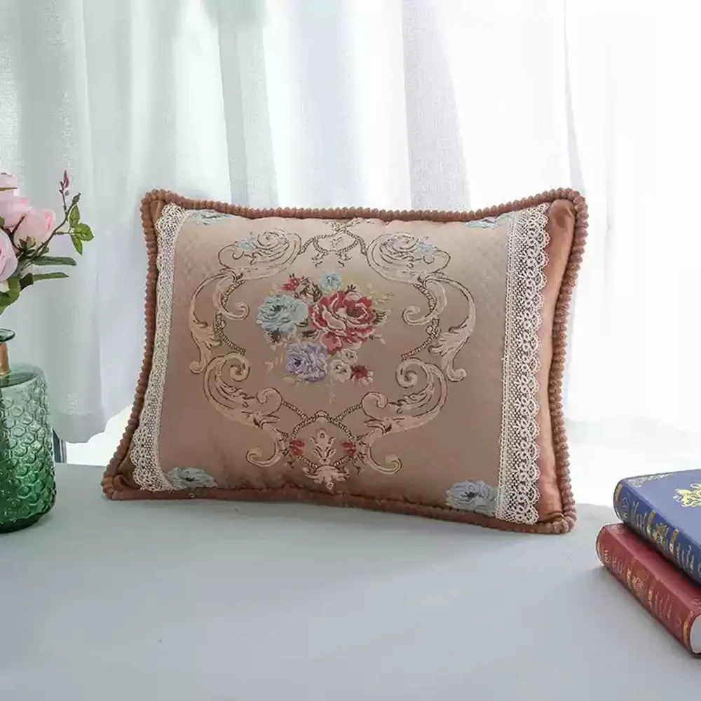 Chenille-Jacquard-Nickerchenkissen für Zuhause oder Reisen, Sofakissen, Überwurf, Wohnzimmer, Schlafzimmer, Taillenkissen, großes Rückenlehnenkissen – Detail 8