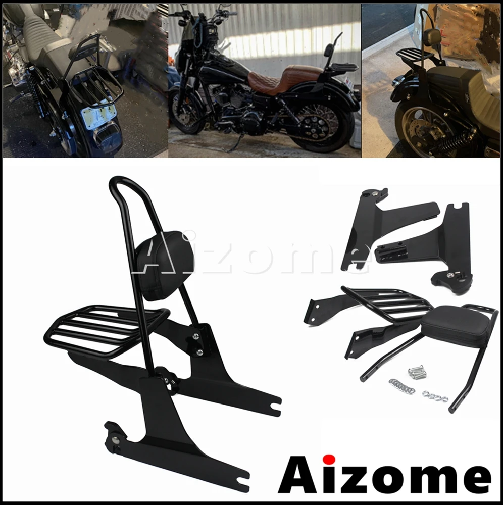Motorcyce portaequipajes Sissy Bar, respaldo negro Sissybar para Harley