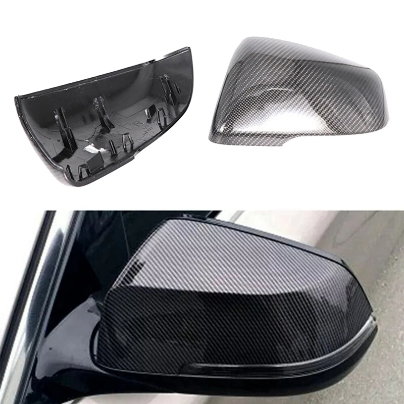 

Car Carbon Fiber Side Door Rearview Mirror Cover Cap For-BMW X1 X2 F48 F49 F45 F46 F39 F53 G39 Mirror Caps Replacement