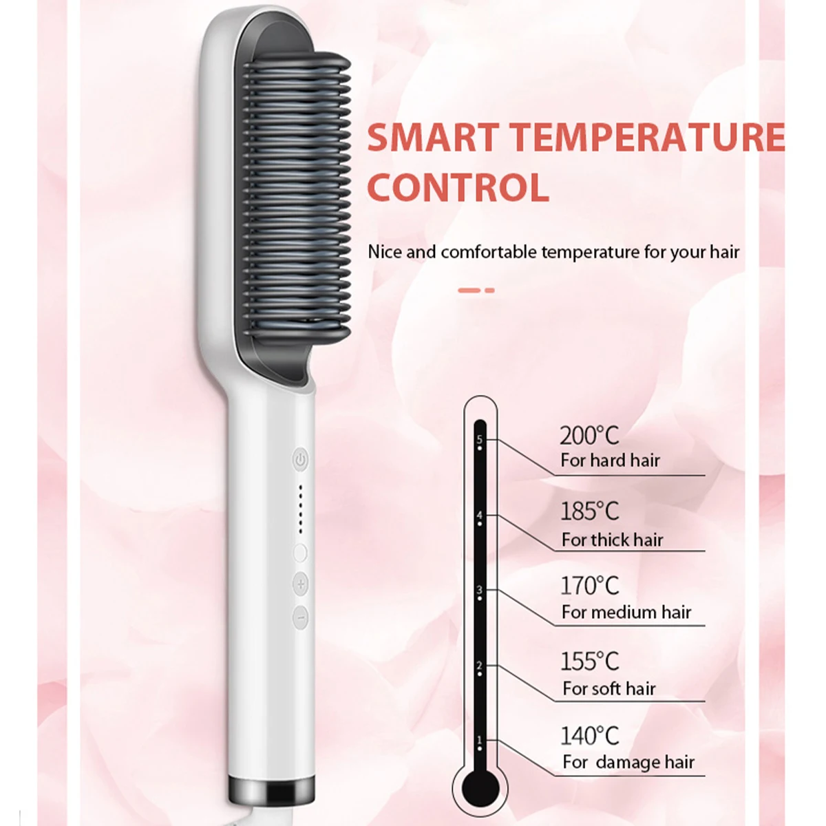 Electric Hair Brush Multifunctional Straight Hair Straightener Portable Fast Heating Negative Ion Professional Styling Tools 3