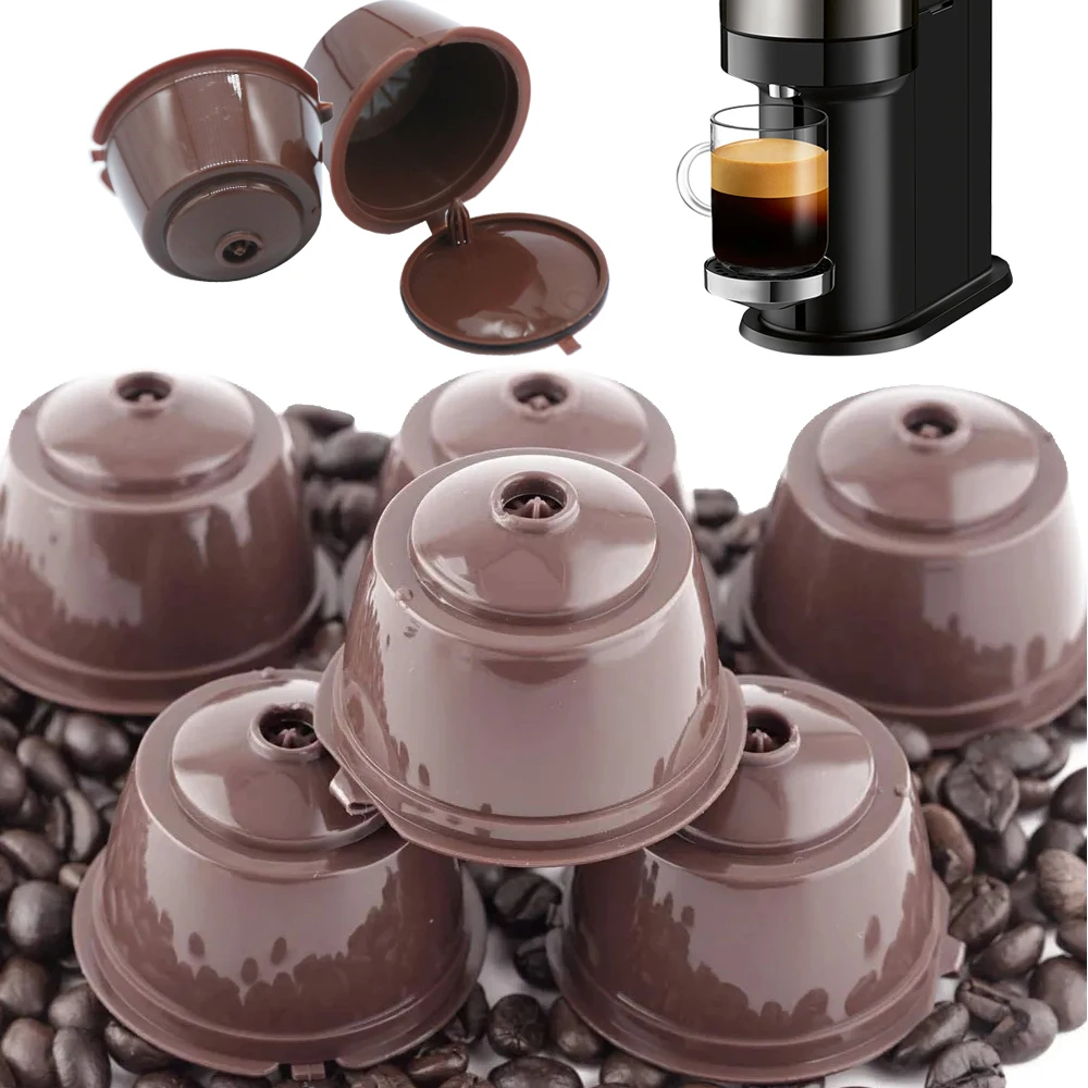 4/6PC Coffee Filter Cup Fit For Dolce Gusto Reusable Coffee Capsule Dolcegusto Filters For