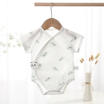 Nuova estate abbigliamento per bambini carino neonato tuta a triangolo a maniche corte 100% cotone tuta da uomo e da donna 1