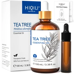 HIQILI Pure Tea Tree Essential Oil - Natural Home Fragrance for Humidifiers and Candles, Various Size Options (100ml Tea tree)