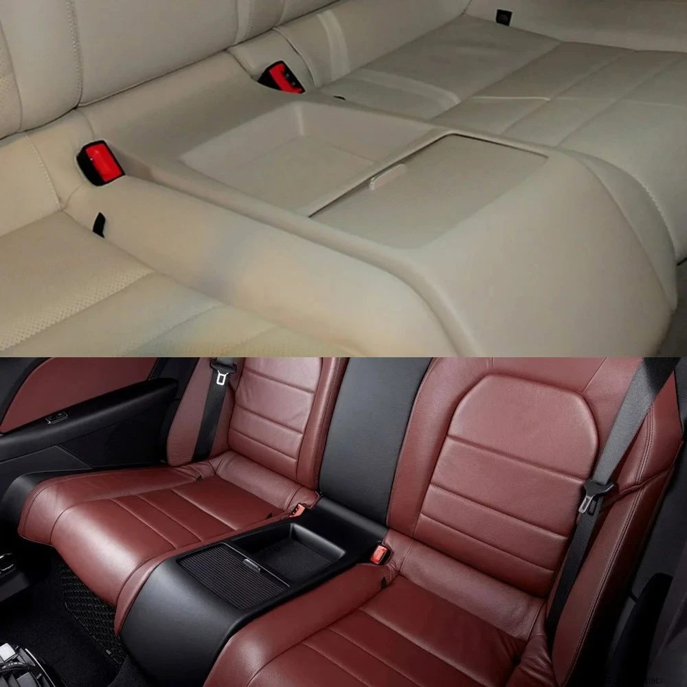 Portavasos de consola central Interior para coche, Panel de almacenamiento de reposabrazos negro y Beige para BENZ W204, W207, Coupe, Clase C E