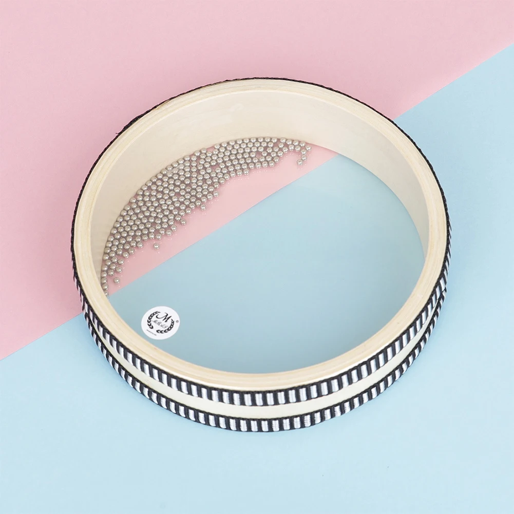 Ocean Drum Ocean Sound Effect Wave Bead Drum with Steel Balls Ocean Sea Drum Transparent for Children Boys Girls