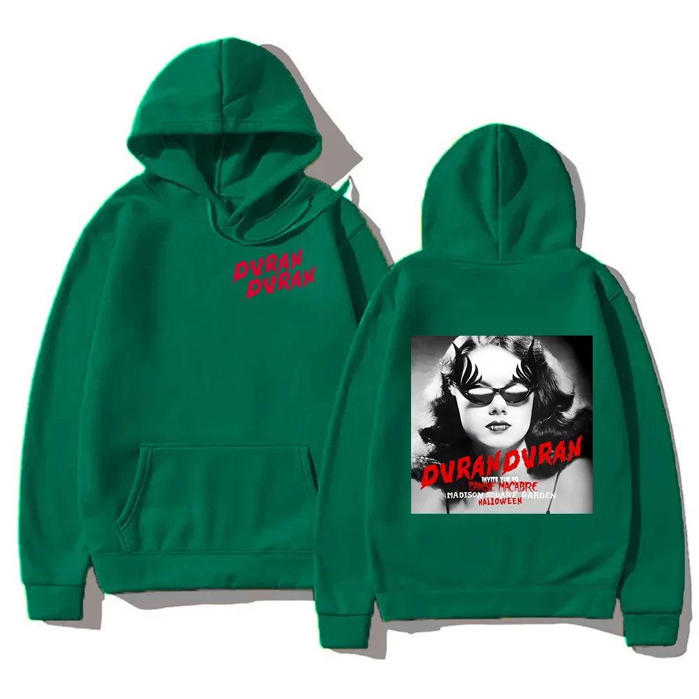 80s Retro Classic Hoodies Duran Duran Dance Macaber Halloween Graphic Printing Sweatshirts Punk Music Fans High Street Pullovers 5