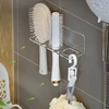 Acrylic Comb Holder Organizer Storage Shelf Clear Transparent Wall-Mounted Hair Brushes Rack Bathroom Accessories Home Shelves 4