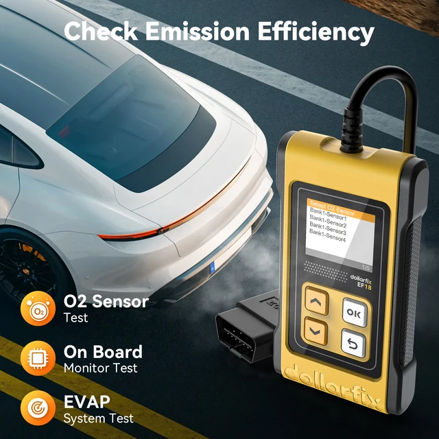 DollarFix EF18 OBD2 Scanner Automotive Car Diagnostic Tool ODB2 Code Reader Erase Error Codes O2 Sensor Readings OBD 2 Scanner 3