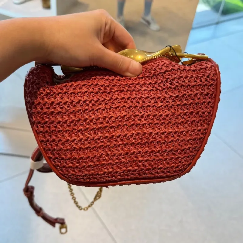 NEW Handmade Braid Straw Bag Summer Beach Shoulder Bag Women Girls Fashion Handbag Rattan Woven Tote Bag for Ladies