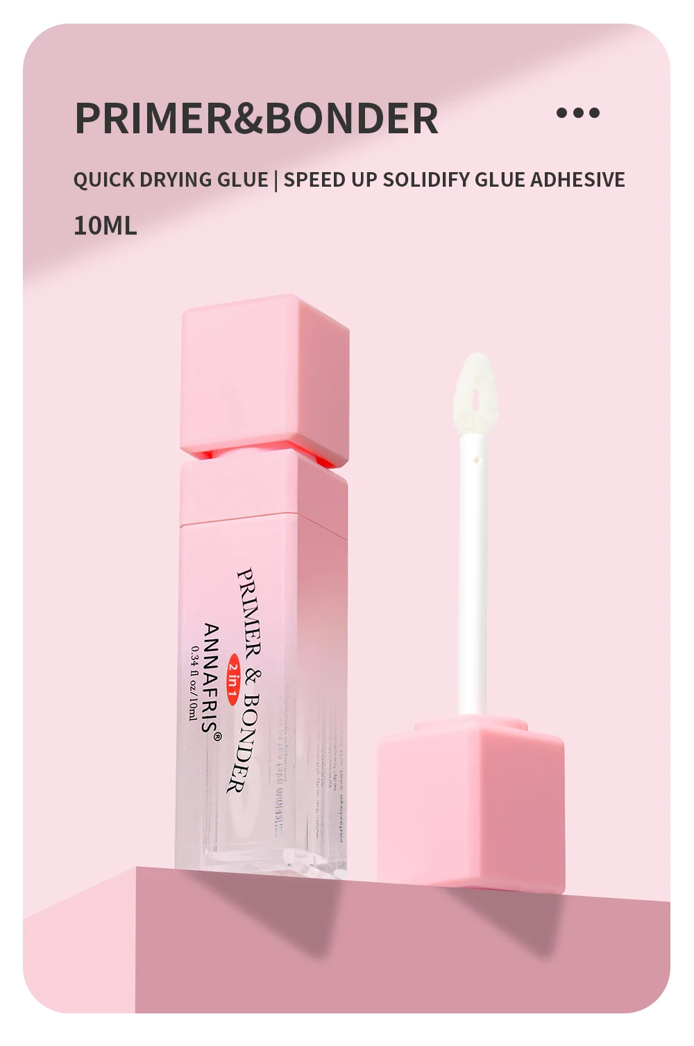 ANNAFRIS 10 ml Lash Primer Bonder 2in1 für Wimpernverlängerung Einzelwimpern Professioneller Primer-Kleber – Detail 1
